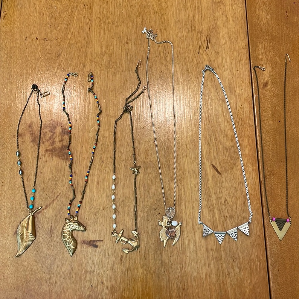 Handmade vintage charm necklaces